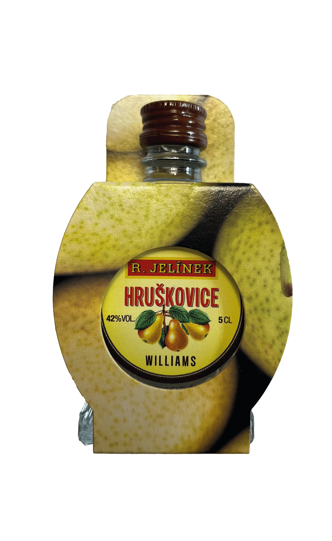 R.JELINEK Williams Birne Obstbrand Mini 0,05L, 42% – Tschechische Edition, direkt aus der Brennerei